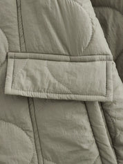 Quilted Button-Down Lightweight Jacket | Jackets Daverri Fashions