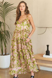 ADORA Ruffled Tiered Scoop Neck Cami Dress | Daverri Fashions