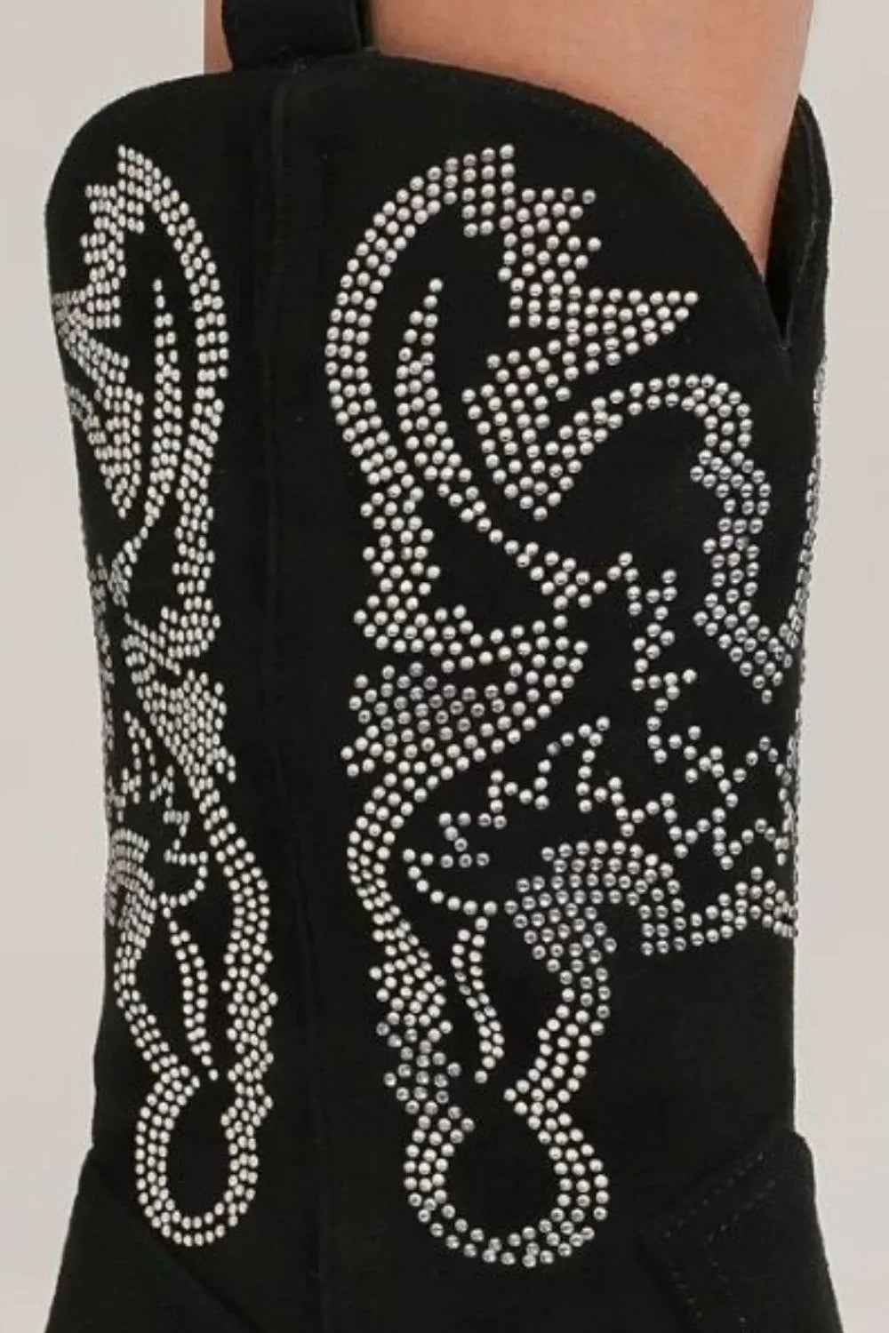Beast Fashion Rhinestone Detail Point Toe Boots | Boots Daverri Fashions