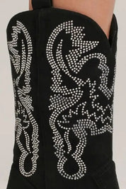 Beast Fashion Rhinestone Detail Point Toe Boots | Boots Daverri Fashions
