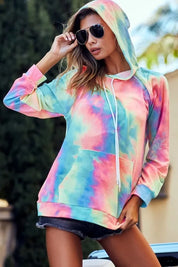 BiBi Tie Dye French Terry Hoodie with Kangaroo Pocket | Hoodies Daverri Fashions