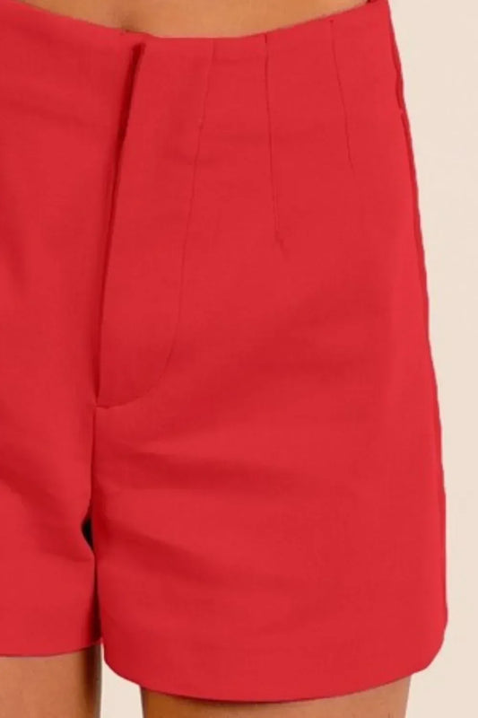 BiBi Cherry Bandless Tailored Shorts - DAVERRI FASHIONS