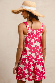 BiBi Floral Prints Tuck Detail Short Overall With Pockets | Overalls Daverri Fashions