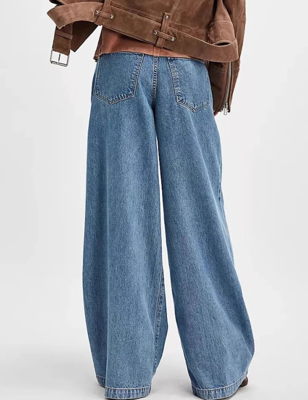 Wide Leg Jeans with Pockets | Jeans Daverri Fashions