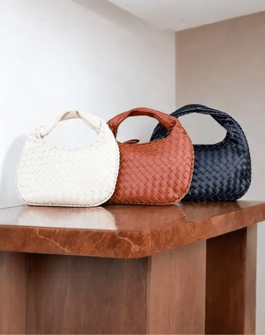 Butter Soft Vegan Leather Woven Handbag | Handbags Daverri Fashions