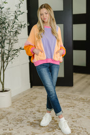 Dolman Sleeve Color Block Pullover | Pullovers Daverri Fashions