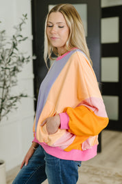 Dolman Sleeve Color Block Pullover | Pullovers Daverri Fashions