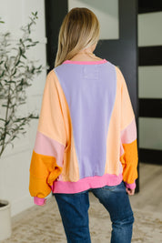 Dolman Sleeve Color Block Pullover | Pullovers Daverri Fashions