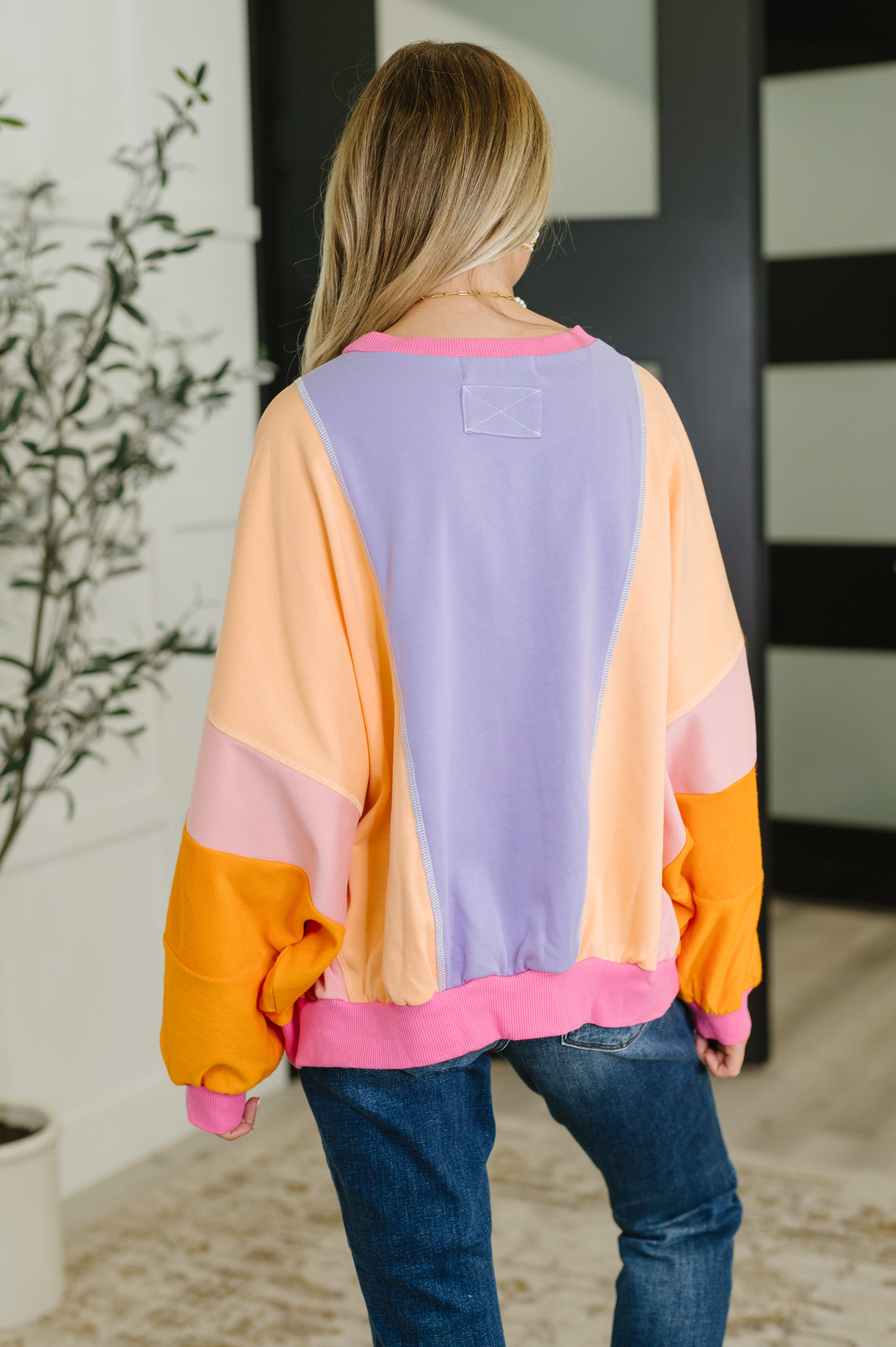 Dolman Sleeve Color Block Pullover | Pullovers Daverri Fashions