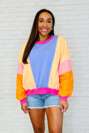 Dolman Sleeve Color Block Pullover | Pullovers Daverri Fashions