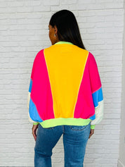 Dolman Sleeve Color Block Pullover | Tops Daverri Fashions