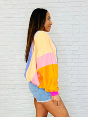 Dolman Sleeve Color Block Pullover | Pullovers Daverri Fashions