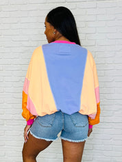 Dolman Sleeve Color Block Pullover | Pullovers Daverri Fashions