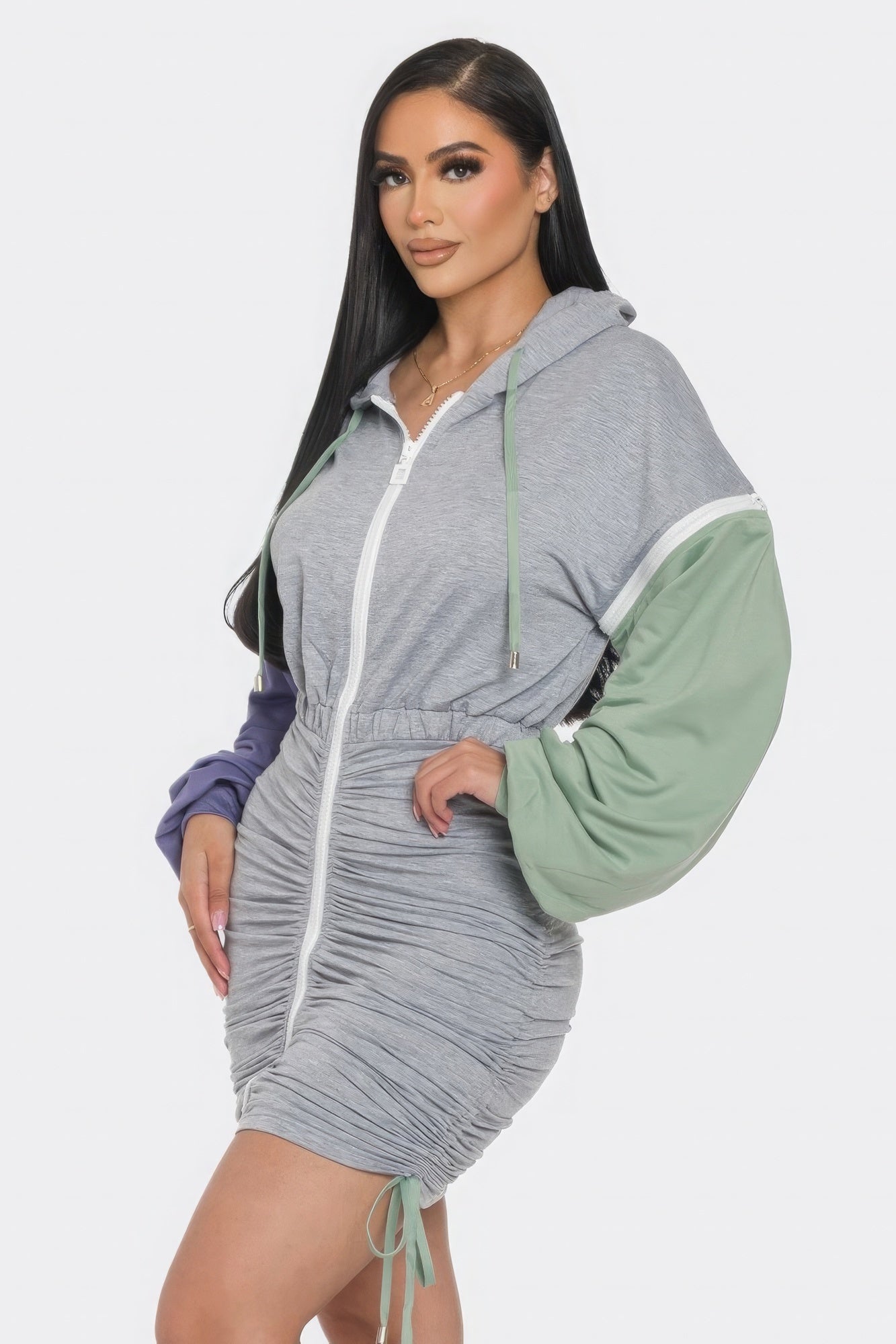 Detachable Zipper Mini Dress | Mini Dresses Daverri Fashions