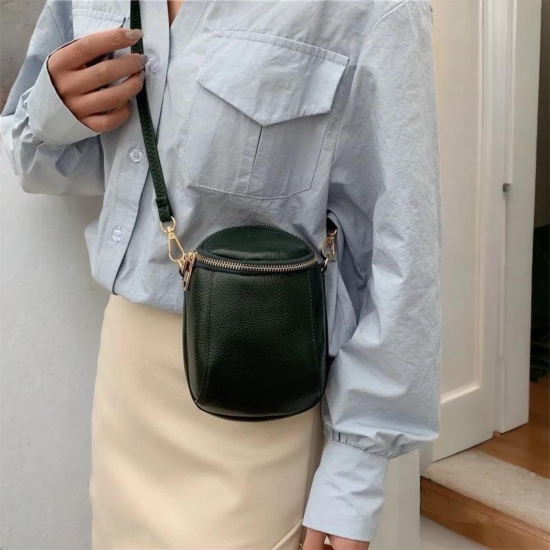 Compact Vegan Leather Crossbody Bag | Handbags Daverri Fashions