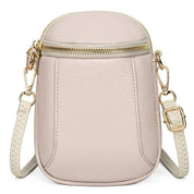 White Compact Vegan Leather Crossbody Bag | Handbags Daverri Fashions
