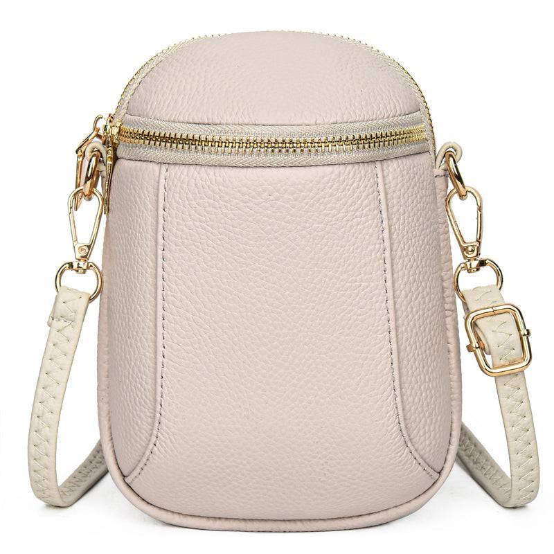 White Compact Vegan Leather Crossbody Bag | Handbags Daverri Fashions