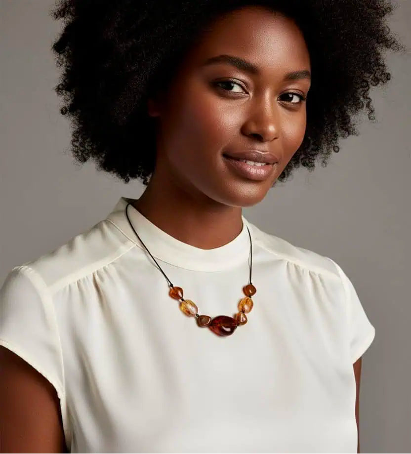 Acrylic Beaded Statement Necklace | Necklaces Daverri Fashions