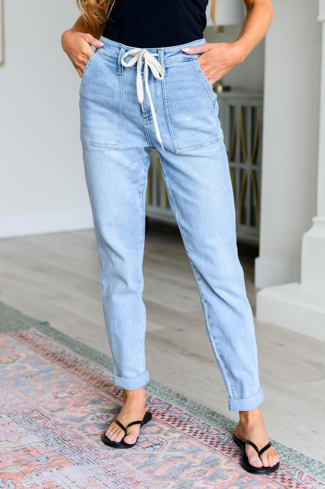 Judy Blue High Rise Vintage Denim Jogger | Denim Joggers Daverri Fashions
