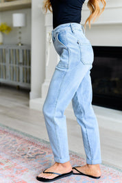 Judy Blue High Rise Vintage Denim Jogger | Denim Joggers Daverri Fashions