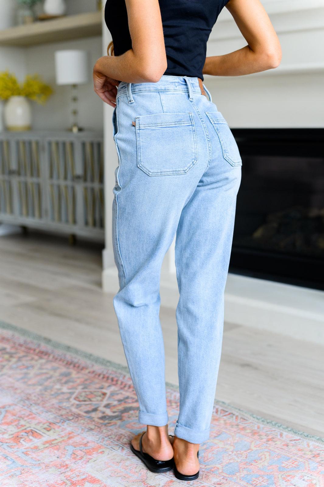 Judy Blue High Rise Vintage Denim Jogger | Denim Joggers Daverri Fashions
