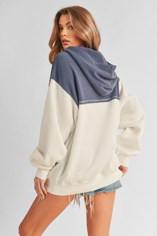 Dropped Shoulder Kangaroo Pocket Hoodie | Tops Daverri Fashions