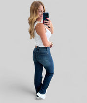 Muriel Mid Rise Control Top Classic Straight Jeans | Jeans Daverri Fashions