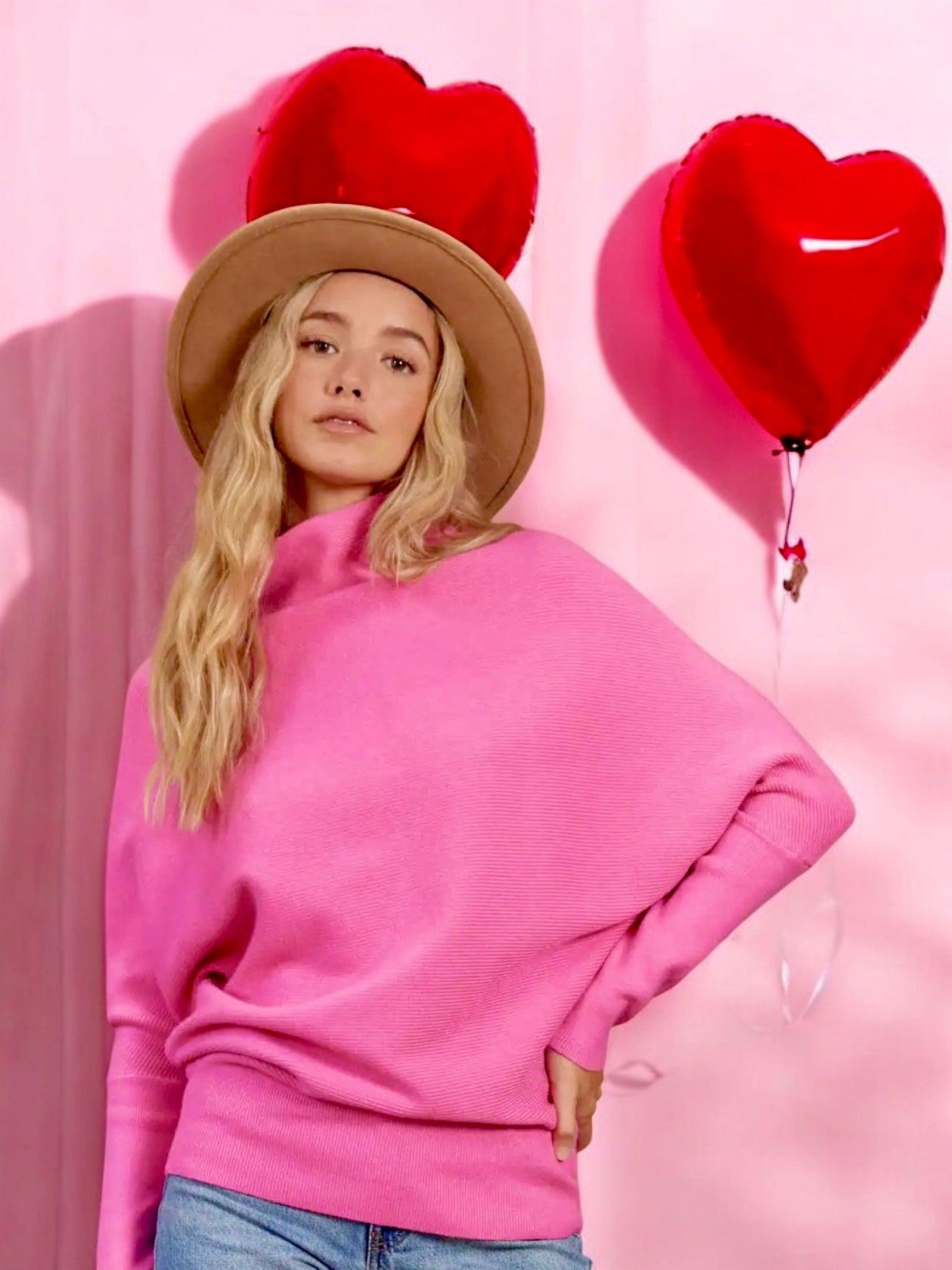 Blue Ivy Slouch Neck Dolman Sleeve Sweater | Sweaters Daverri Fashions