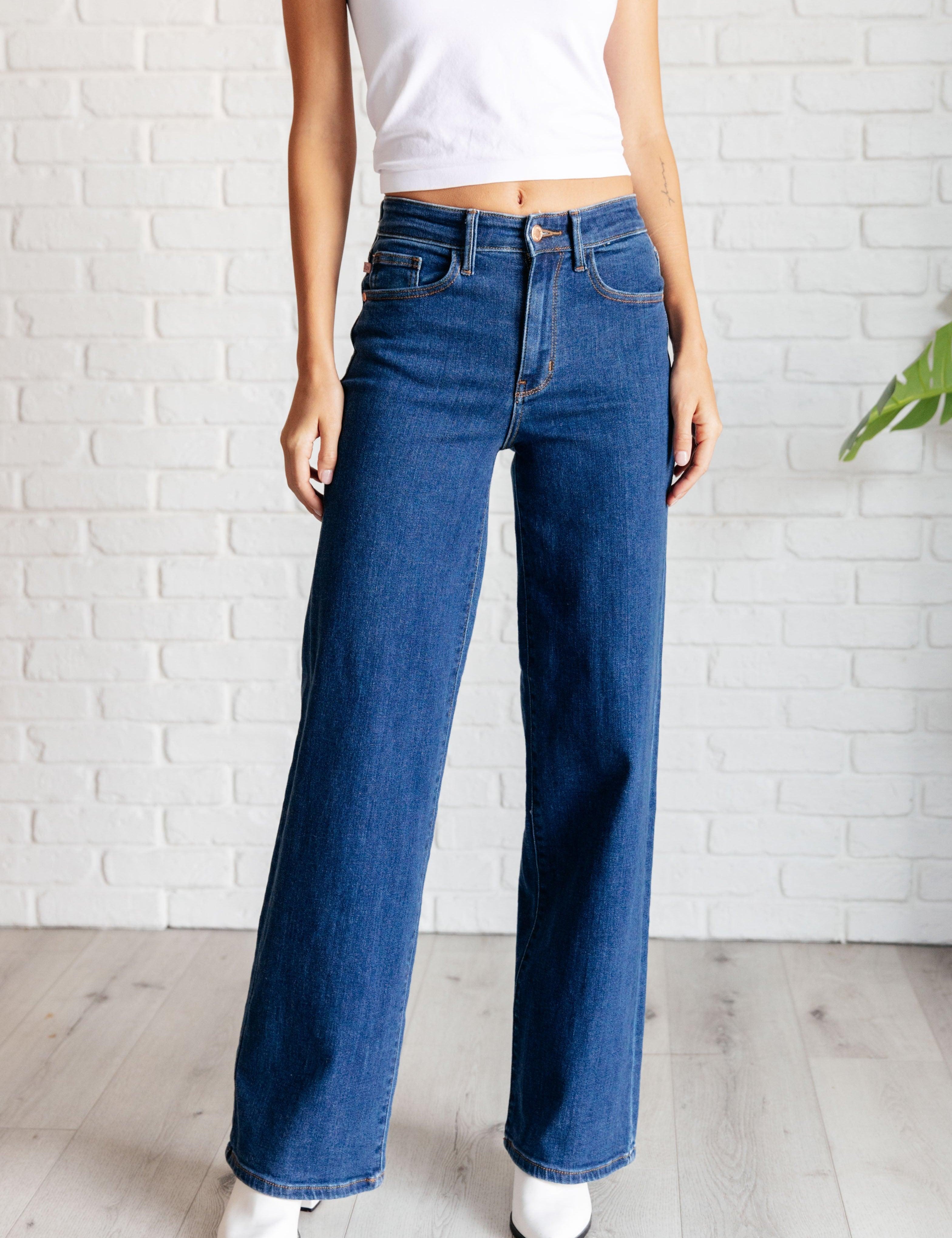 Judy Blue High Rise Vintage Wide Leg Jeans | Jeans Daverri Fashions