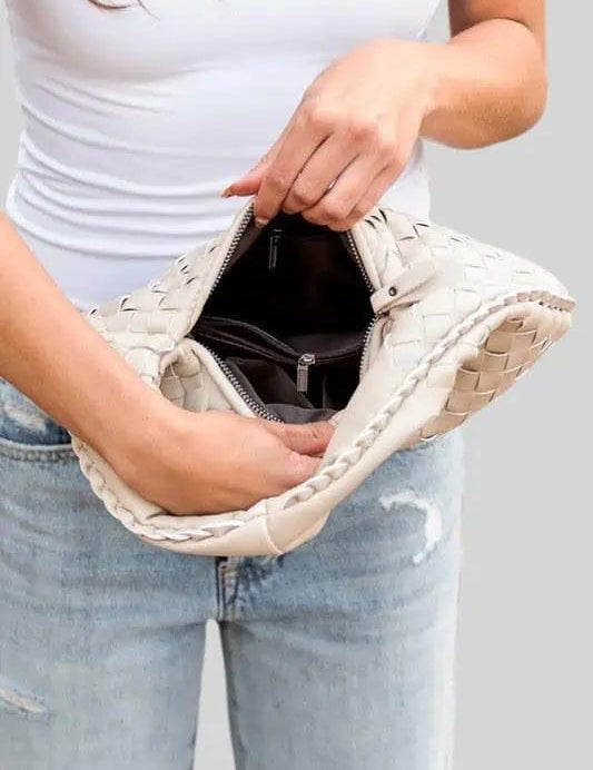 Butter Soft Vegan Leather Woven Handbag | Handbags Daverri Fashions