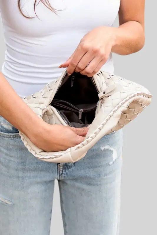 Butter Soft Vegan Leather Woven Handbag | Handbags Daverri Fashions