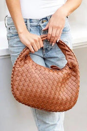 Butter Soft Vegan Leather Woven Handbag | Handbags Daverri Fashions