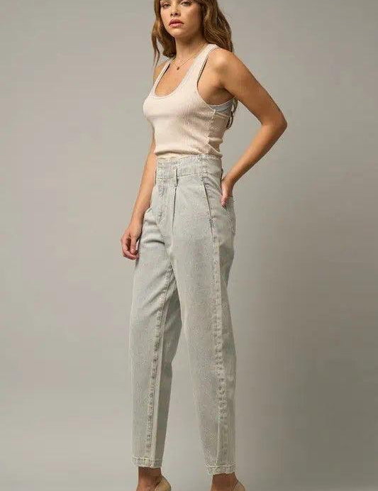 Super High Waist Balloon Jeans | Jeans Daverri Fashions