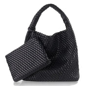 Vegan Leather Woven Hobo | Handbags Daverri Fashions