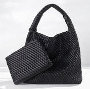 Vegan Leather Woven Hobo | Handbags Daverri Fashions