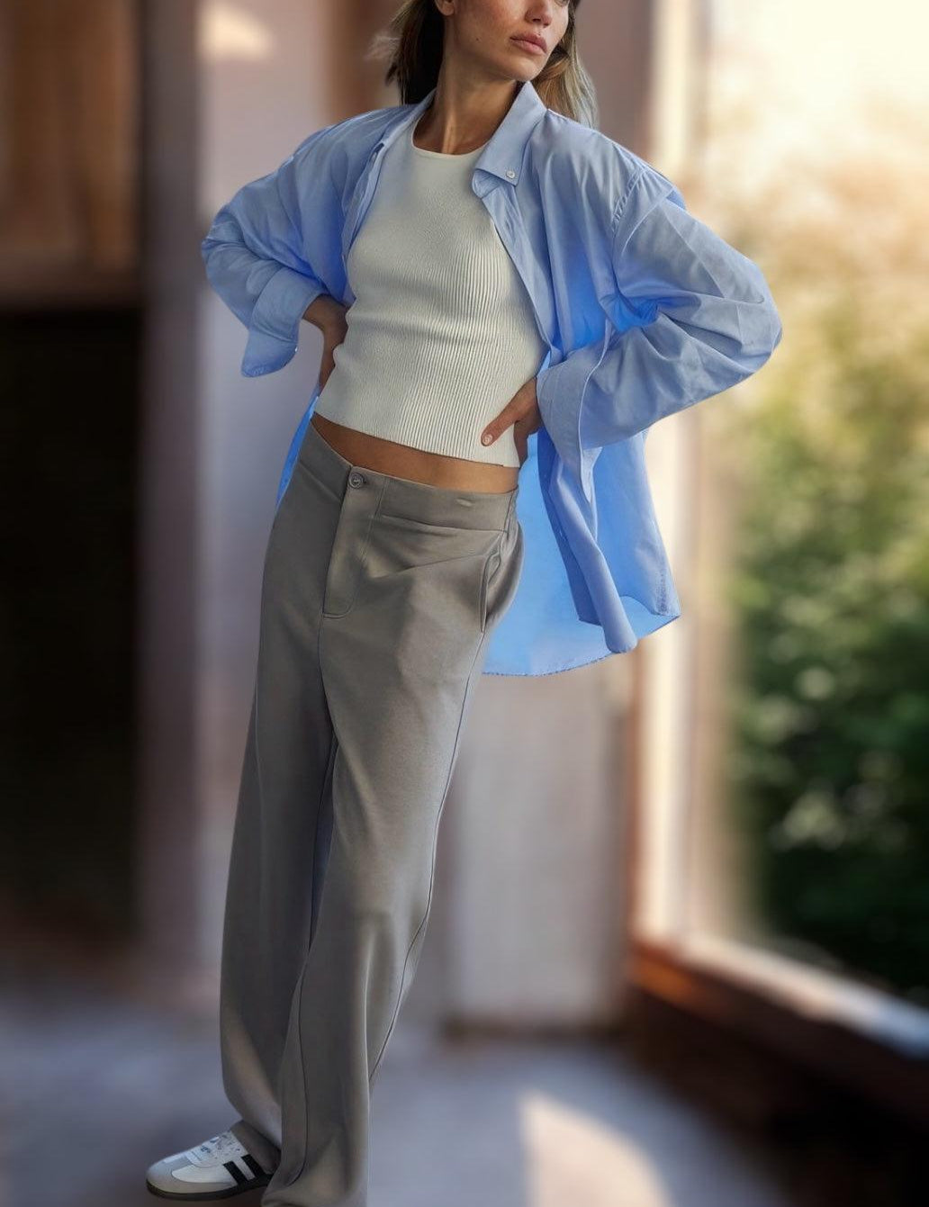 Premium Scuba High Waist Button Zip Up Fly Pants | Pants Daverri Fashions