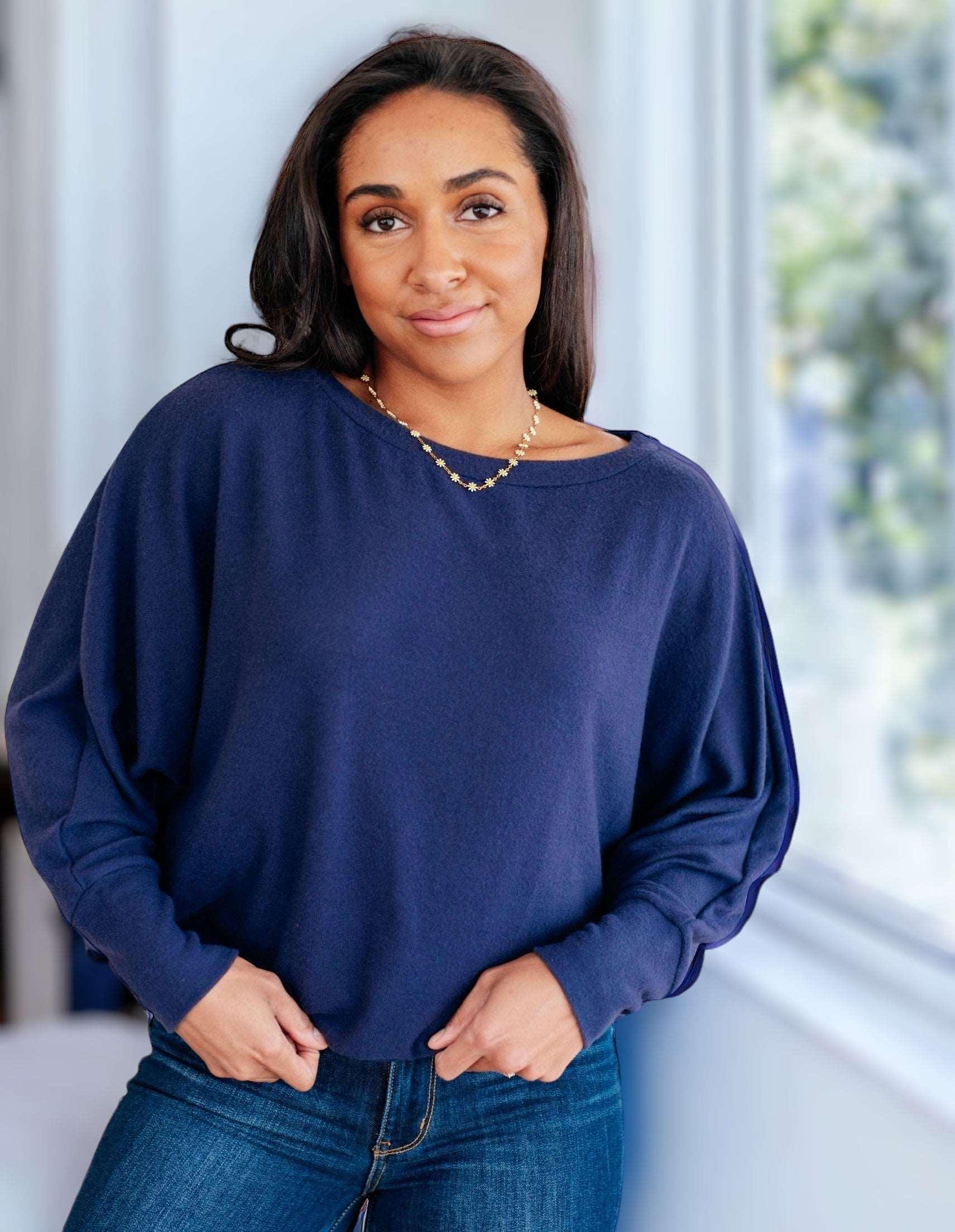 Casually Comfy Batwing Top | Shirts & Tops Daverri Fashions