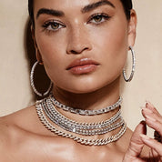 60MM Iconic Rhinestone Hoops | Earrings Daverri Fashions