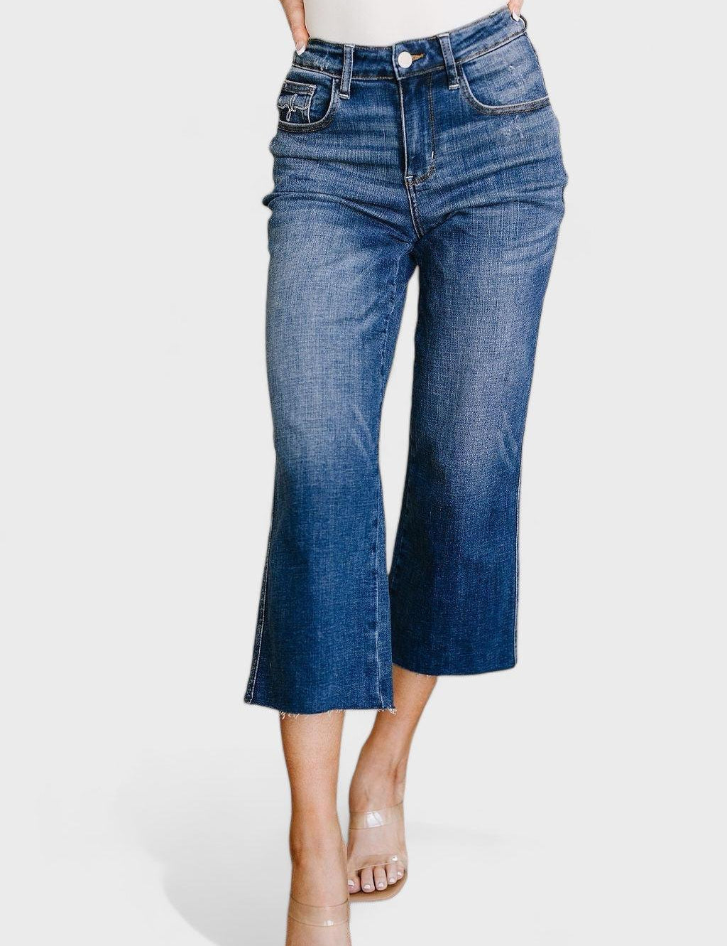 Hayes High Rise Wide Leg Crop Jeans | Jeans Daverri Fashions