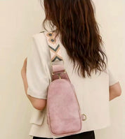 Abstract Pattern Adjustable Strap Vegan Leather Sling Bag | Cross Body Bags Daverri Fashions