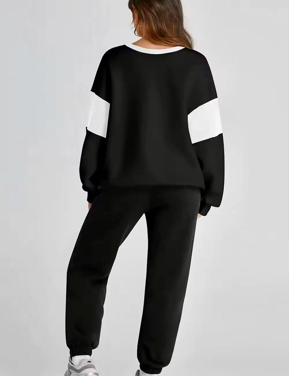 Drop Shoulder Loose Sweatshirt and Joggers Active Set | Loungewear sets Daverri Fashions