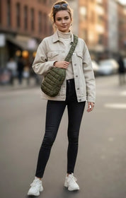Quilted Nylon Crossbody Bag | Cross Body Bags Daverri Fashions