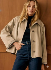 Button-Down Long Sleeve Jacket | Jackets Daverri Fashions