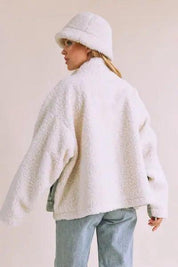 Loose Fit Sherpa Denim Jacket | Denim Jackets Daverri Fashions