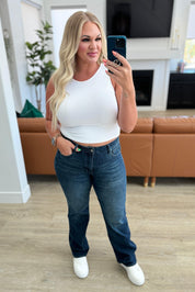 Muriel Mid Rise Control Top Classic Straight Jeans | Jeans Daverri Fashions