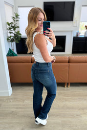 Muriel Mid Rise Control Top Classic Straight Jeans | Jeans Daverri Fashions