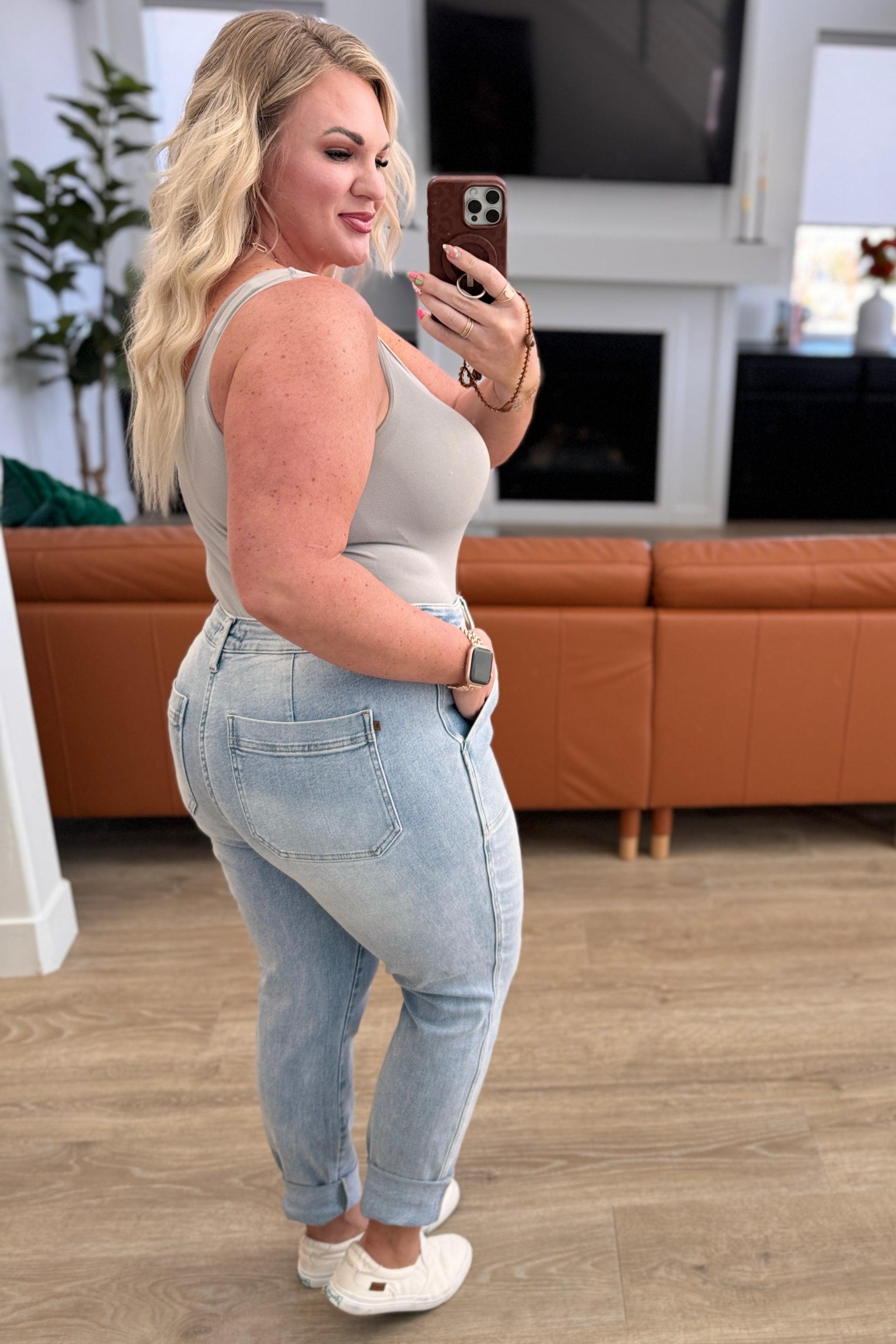 Judy Blue High Rise Vintage Denim Jogger | Denim Joggers Daverri Fashions