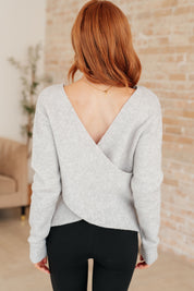 Sew In Love Cross Over Long Sleeve Knit Top