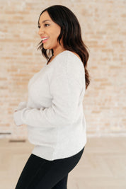 Sew In Love Cross Over Long Sleeve Knit Top