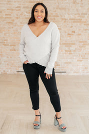 Sew In Love Cross Over Long Sleeve Knit Top